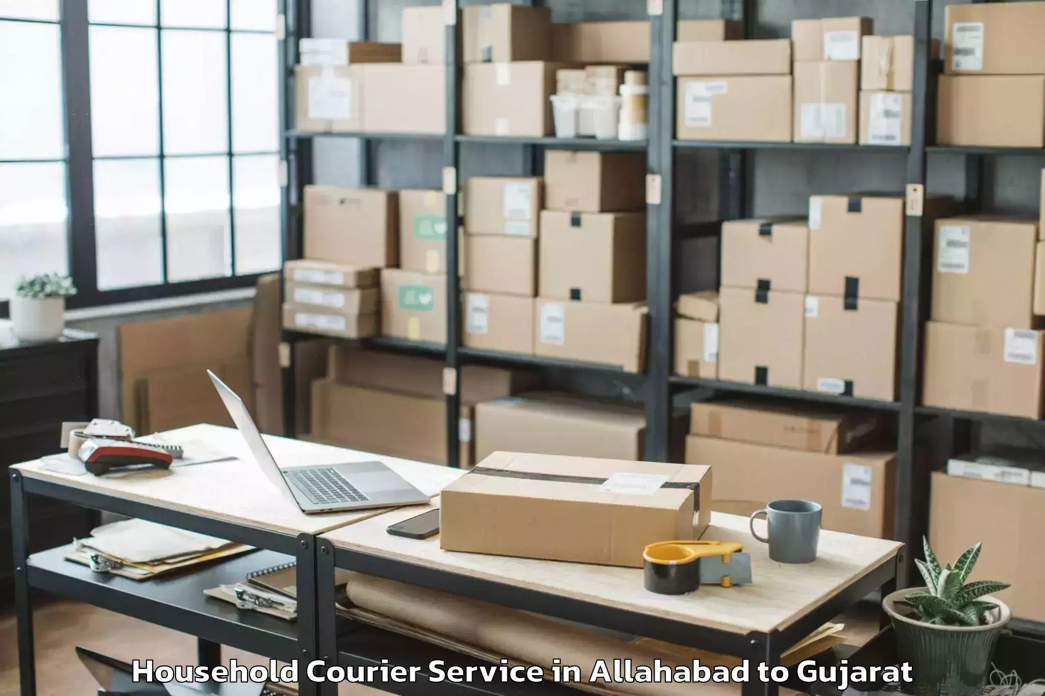 Professional Allahabad to Santrampur Household Courier